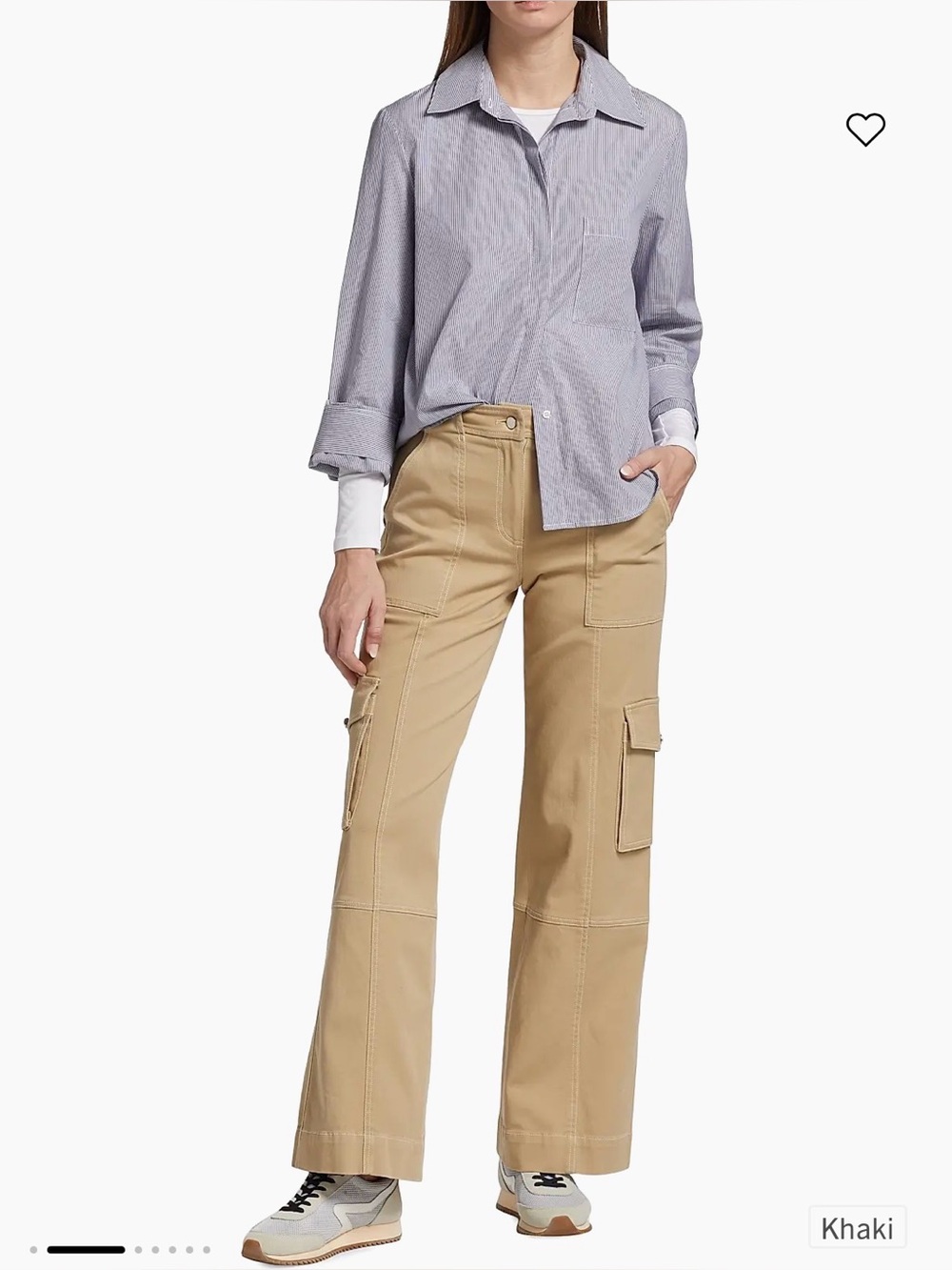 NWT TWP Coop High Rise Cargo Wide Leg Pants Khaki Tan size 6